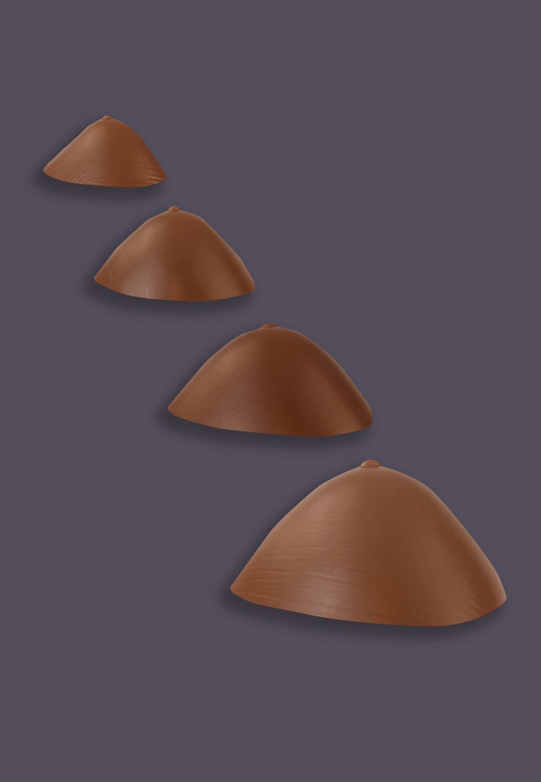 Breast Prostheses triangle caramel side view