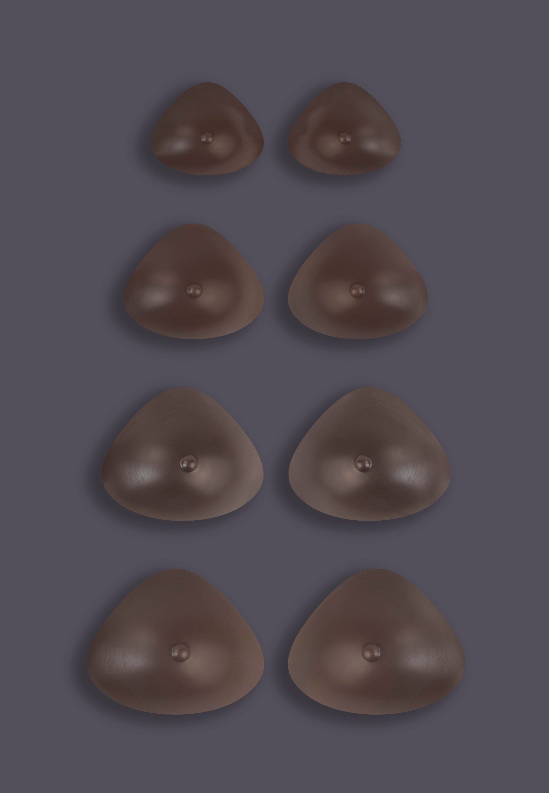 Breast Prostheses triangle chocolate in pairs