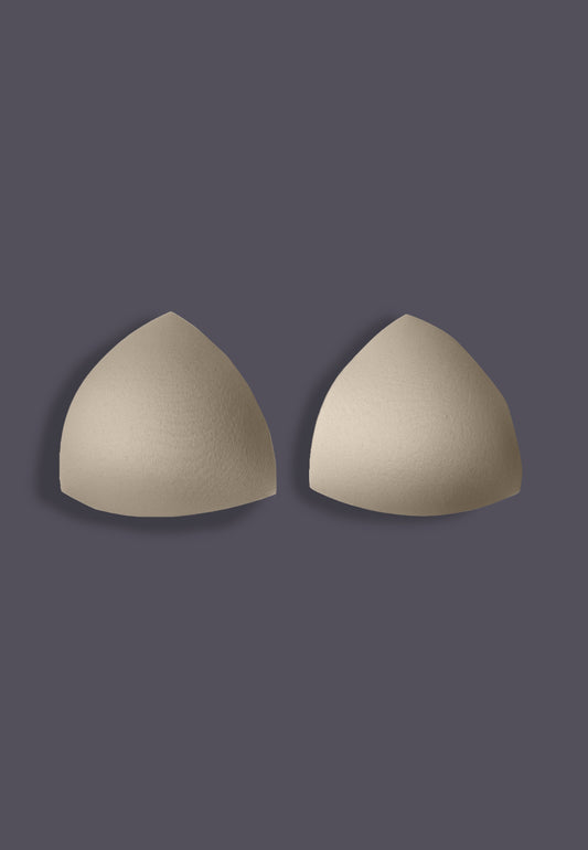 AA Cup Triangle Brown Silicone Breast Forms Mastectomy Fake Boobs
