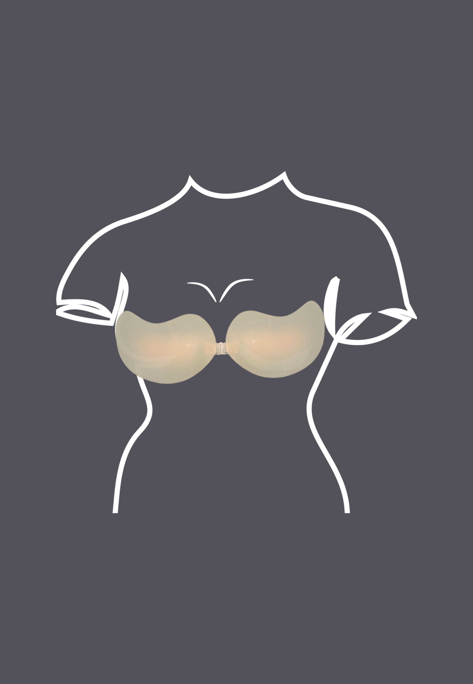 Silicone cleavage enhancer MtF breast growth push up sticky bra femme trans UNTAG