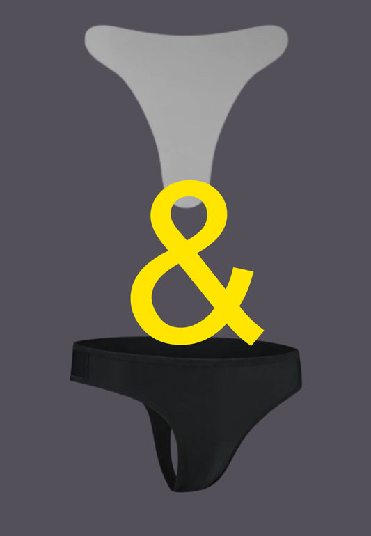 Tucking Thong Extra Strong black + Humphider© Thong - BUNDLE