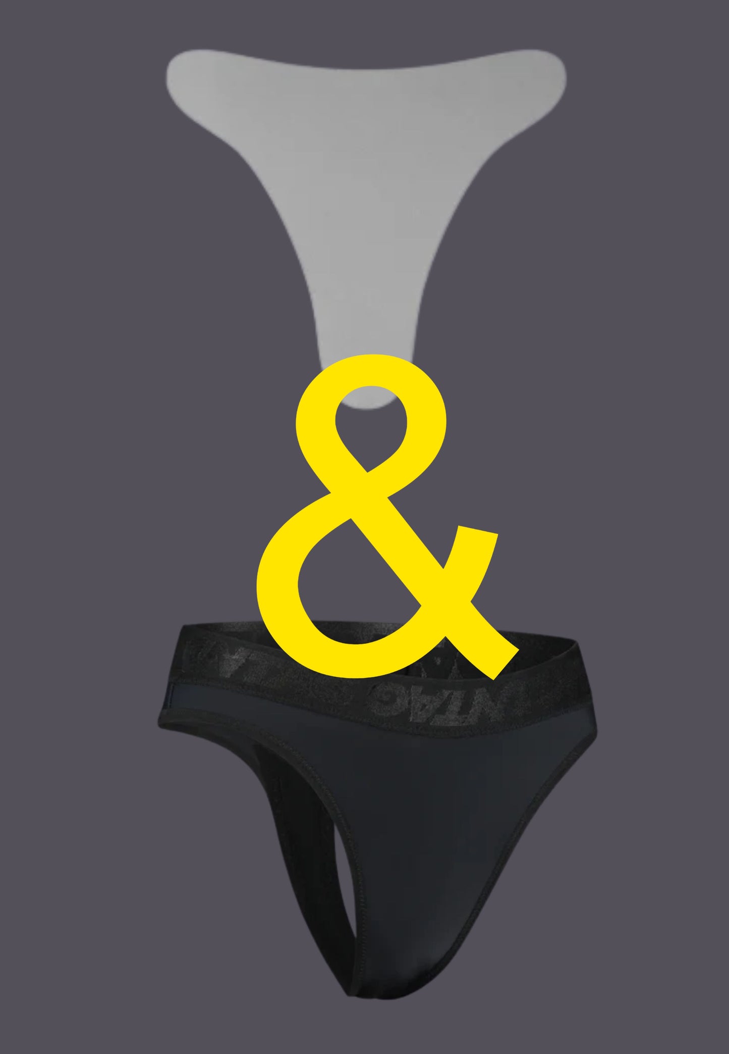 High Waisted Tucking Thong black + Humphider© Thong - BUNDLE