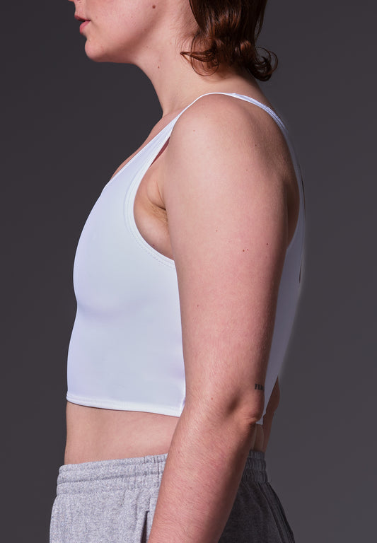 OWEQ Women Chest Binder Breathable Sportwear Trans Crop Top Flat