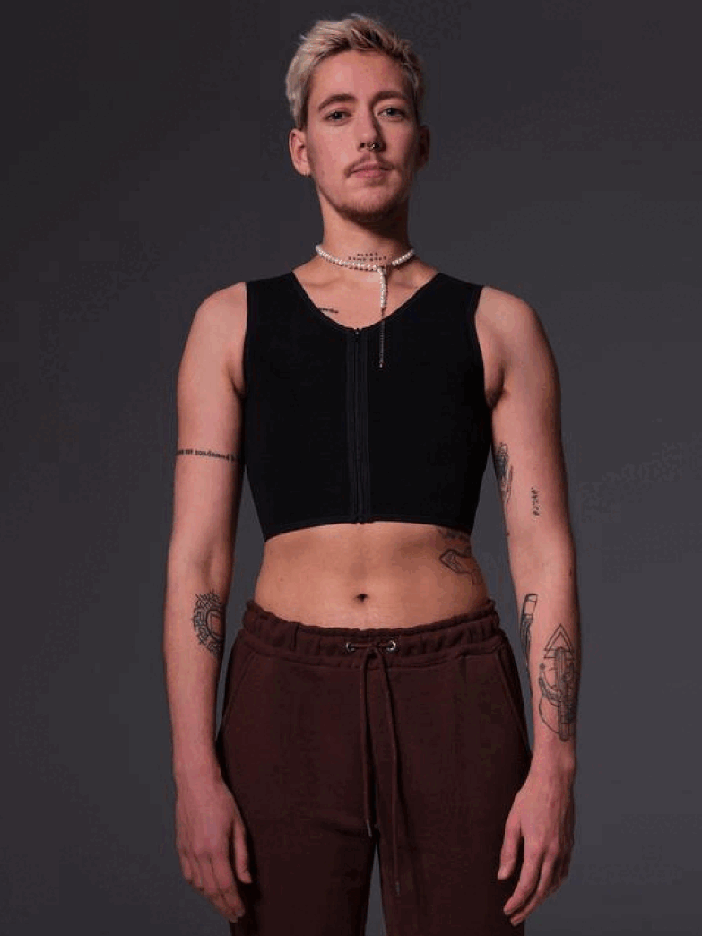 Zip up chest binder sale