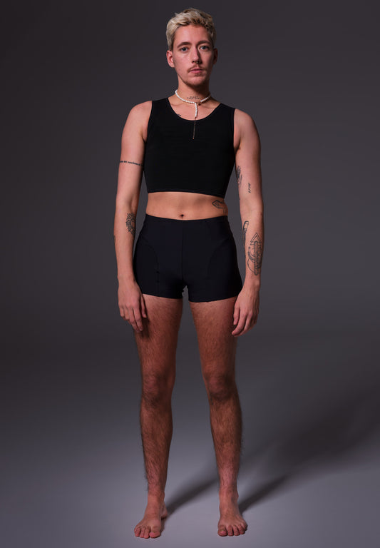 OWEQ Women Chest Binder Breathable Sportwear Trans Crop Top Flat