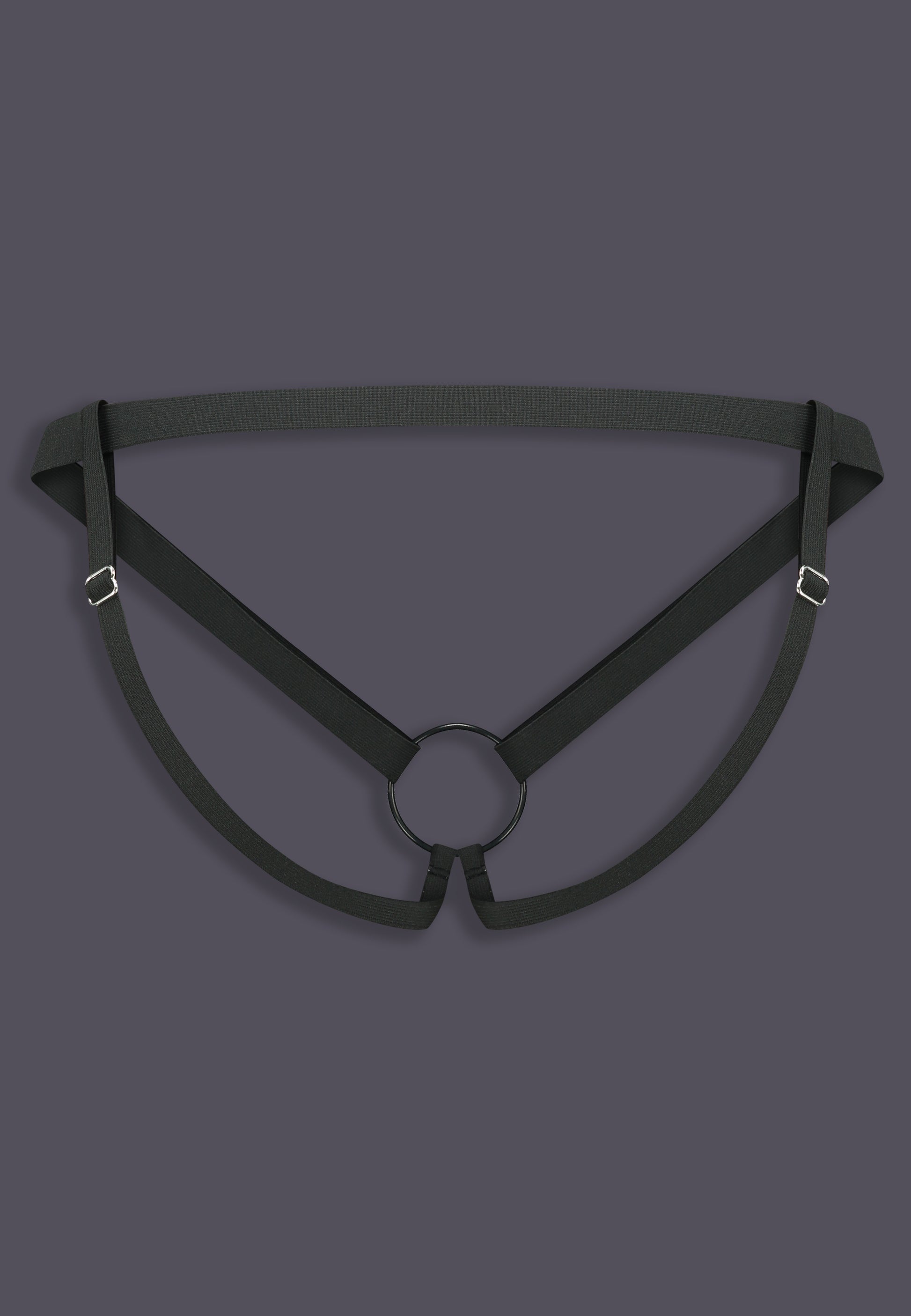 Harness Ring black, back view, by UNTAG