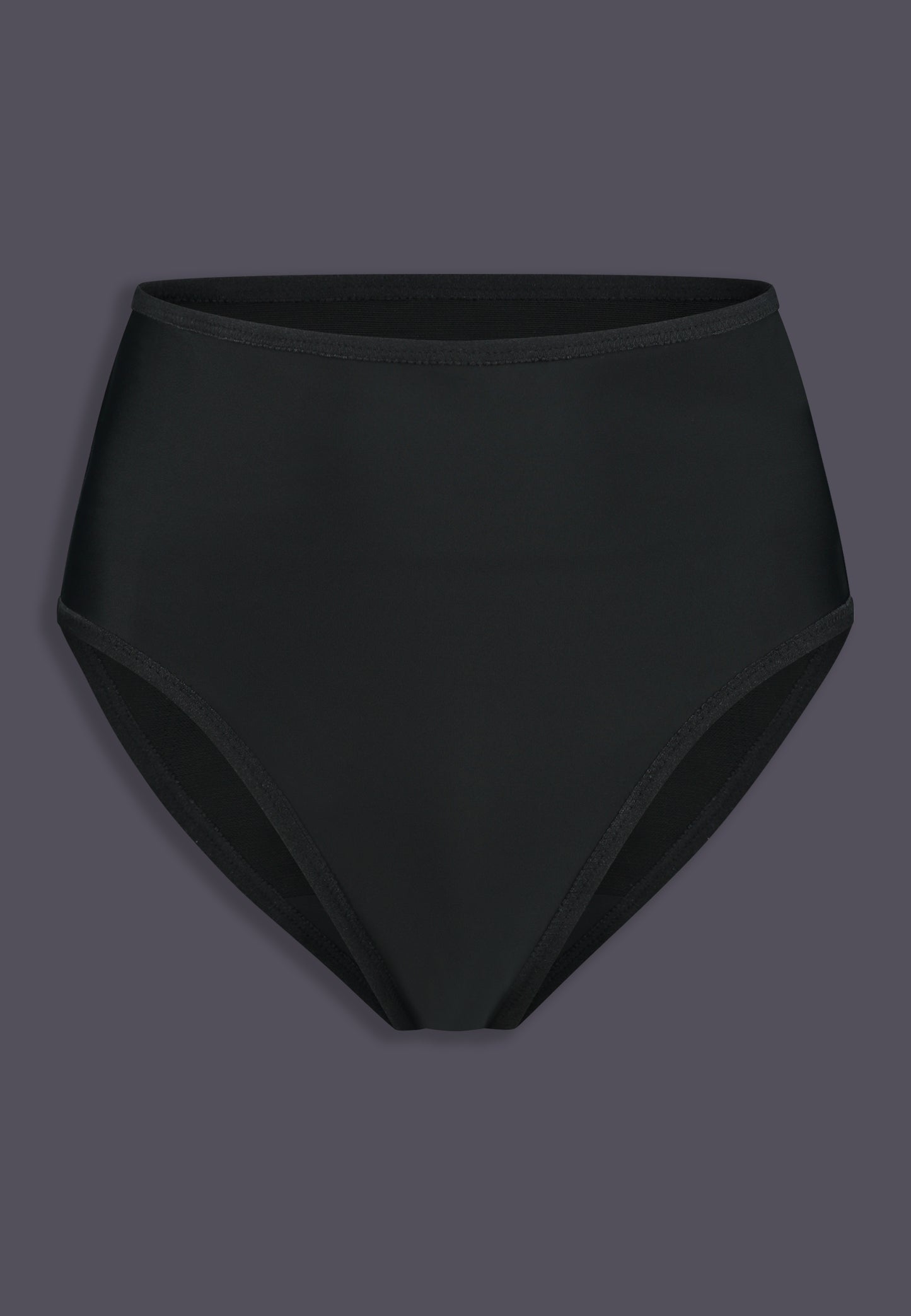 Slip Highwaisted black, front view